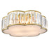 4-Light Crystal Flush Mount Ceiling Light Modern Gold Ceiling Light