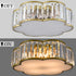 4-Light Crystal Flush Mount Ceiling Light Modern Gold Ceiling Light