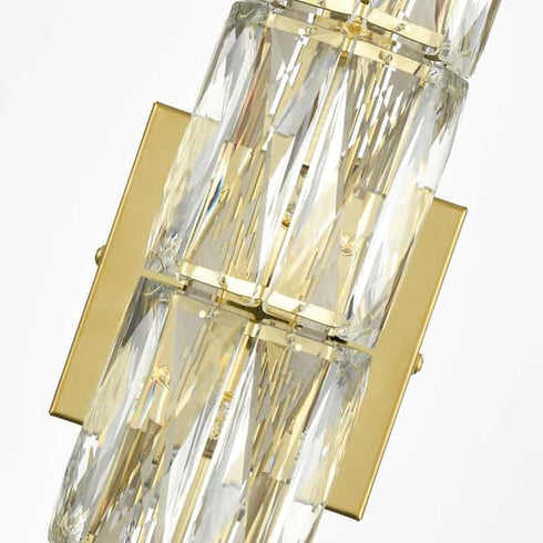 4-Light Crystal Wall Sconce Modern Gold Bathroom Light Fixtures