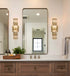 4-Light Crystal Wall Sconce Modern Gold Bathroom Light Fixtures
