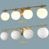 Modern White Globe Vanity Light- 4 Light