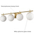 Modern White Globe Vanity Light- 4 Light