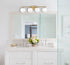Modern White Globe Vanity Light- 4 Light