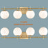 Modern White Globe Vanity Light- 4 Light