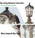 Farmhouse Outdoor Post Light Fixture Pole Lantern Antique Brass