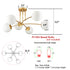 Modern Gold Ceiling Light 6-Light Globe Chandelier