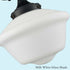 Black Schoolhouse Ceiling Light Fixture with Milk Glass Shade