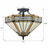 Tiffany Style Ceiling Light Stained Glass Semi Flush Mount Light