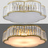 5-Light Modern Crystal Ceiling Light Fixture Gold Flush Mount