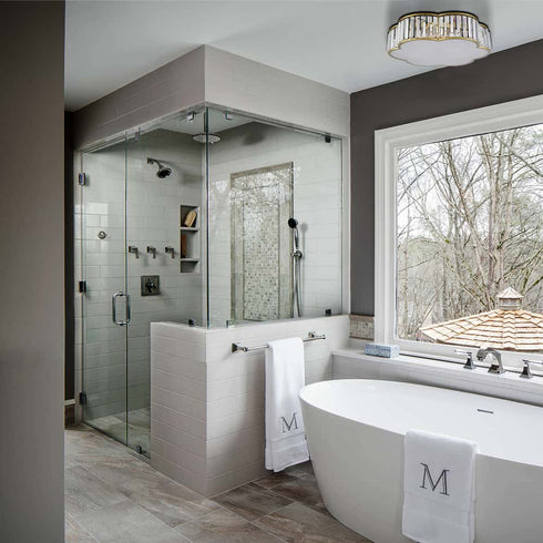 5-Light Modern Crystal Ceiling Light Fixture Gold Flush Mount