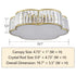 5-Light Modern Crystal Ceiling Light Fixture Gold Flush Mount
