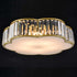 5-Light Modern Crystal Ceiling Light Fixture Gold Flush Mount