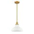Modern Gold Pendant Light Fixture Kitchen Island with Dome Opal Glass