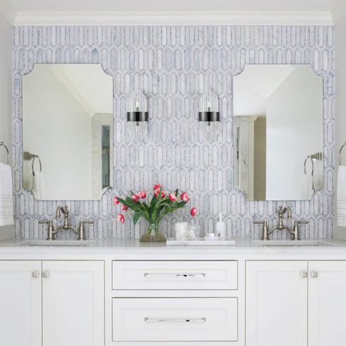 Mid-Century Elegant Glass Rod Wall Sconces Lighting Set of 2