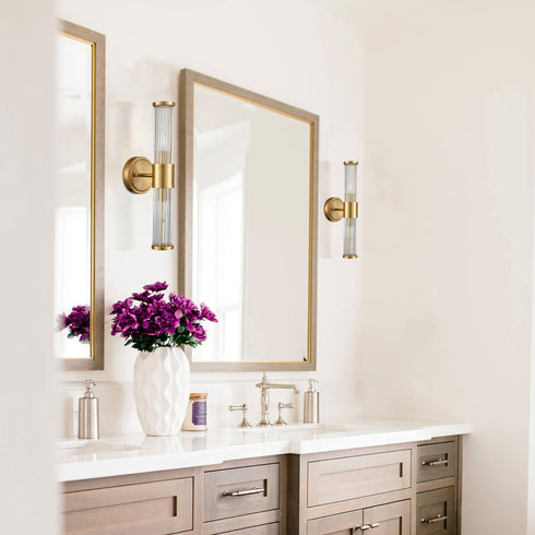 Gold Crystal Wall Sconce Light for Bedroom