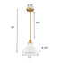 Modern Gold Pendant Light Fixture Kitchen Island with Dome Opal Glass