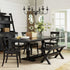 Farmhouse Chandelier Black Candle Chandelier, 6-Light