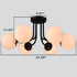 6-light Modern Globe Black Semi Flush Mount Ceiling Light Fixture for Bedroom