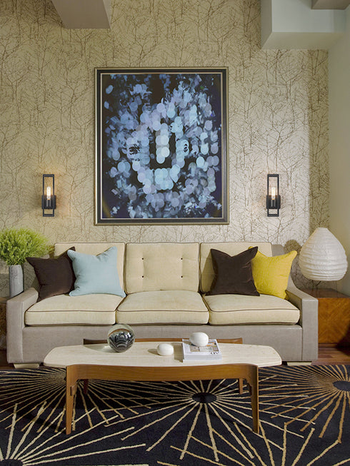 Industrial Wall Sconce Dimmable Black Wall Light with Cuboid Cage