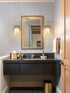 Modern Brass Wall Sconces Clear and Milky Glass Shades