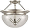 Puglia Modern Semi Flush Ceiling Light 3-Light Clear Glass Shade