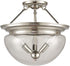 Puglia Modern Semi Flush Ceiling Light 3-Light Clear Glass Shade