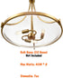 Scafati Modern Seeded Glass Pendant Light Brass Finish-3 Light