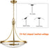Scafati Modern Seeded Glass Pendant Light Brass Finish-3 Light