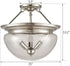 Puglia Modern Semi Flush Ceiling Light 3-Light Clear Glass Shade