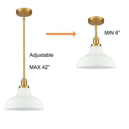 Modern Gold Pendant Light Fixture Kitchen Island with Dome Opal Glass