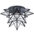 Moravian Star Flush Mount Ceiling Light, 18-In, Black, Transparent