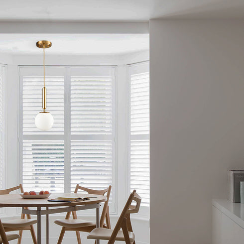 Bari Modern Brass Globe Pendant Light 1-Light