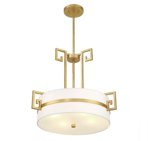 Quatrain 4-Light Pendant in True Gold