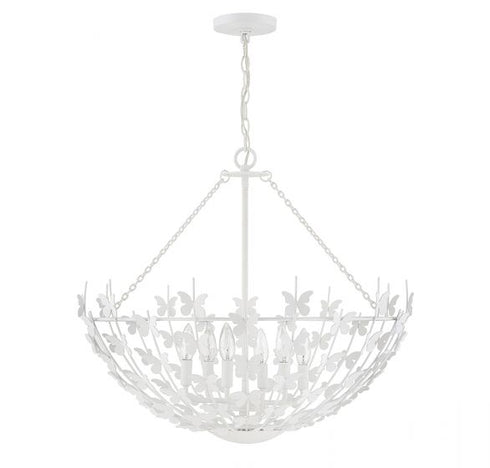 Birch 6-Light Pendant in Bisque White