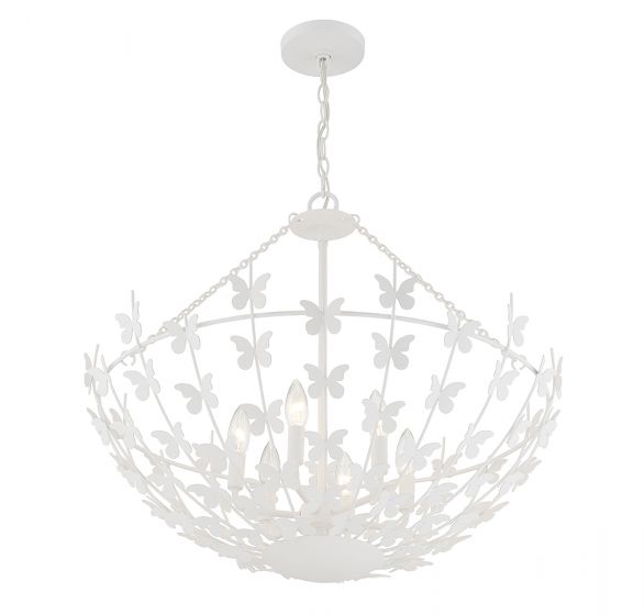 Birch 6-Light Pendant in Bisque White