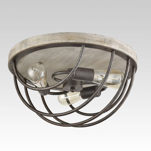 Rustic Flush Mount Ceiling Lights Distressed Wooden Lights