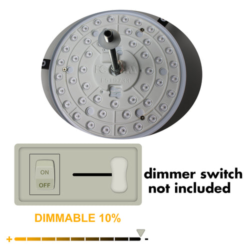 Black Semi Flush Mount Ceiling Light with Fabric Drum Shade Dimmable