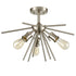 Mid Century Ceiling Light Sputnik Chandelier Fixture Brushed Nickel