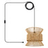 Plug in Pendant Light Rattan Hanging Lamp Boho On/Off Switch