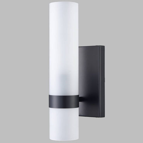 Black Vanity Light Bathroom Sconces Frosted Cylinder Glass