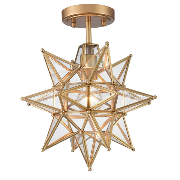 Gold Star Ceiling Light Modern Brass Flush Mount Lights