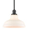 Black Pendant Lighting for Kitchen Island with Opal Glass Shade