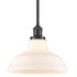 Black Pendant Lighting for Kitchen Island with Opal Glass Shade
