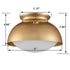 Gold Ceiling Light Flush Mount Fixture Milky White Glass