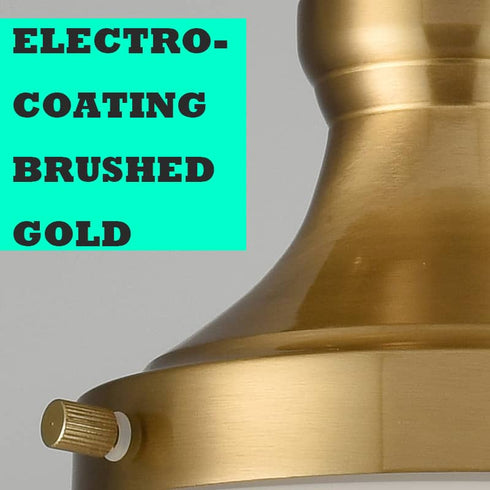 Modern Gold Semi Flush Mount Ceiling Light Schoolhouse Fixture