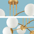 Modern Gold Ceiling Light 6-Light Globe Chandelier
