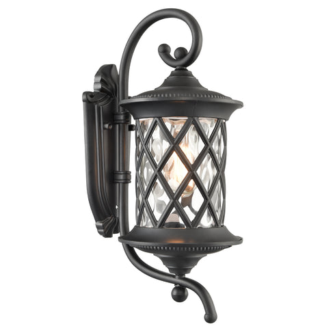 Black Outdoor Wall Lights Exterior Light Fixture Water Glass Shade