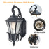 Retro Outdoor Wall Light Fixture Wall Mount Waterproof Matte Black Wall Sconce 20.87" H Glass Outdoor Lantern