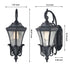 Retro Outdoor Wall Light Fixture Wall Mount Waterproof Matte Black Wall Sconce 20.87" H Glass Outdoor Lantern