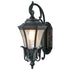 Retro Outdoor Wall Light Fixture Wall Mount Waterproof Matte Black Wall Sconce 20.87" H Glass Outdoor Lantern